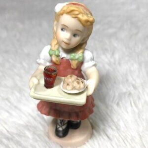 Vintage Coca-Cola 'Refreshments Are Served' Stoneware Figurine